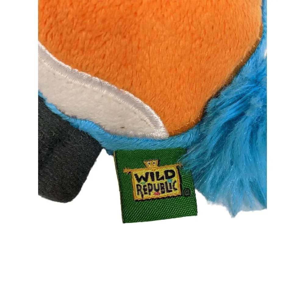 Wild Republic Blue Bird Plush Coin Purse Clutch 7 Inch